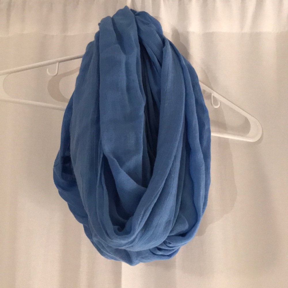 Blue infinity scarf